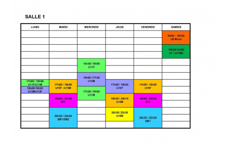 CRENEAUX D'ENTRAINEMENTS
